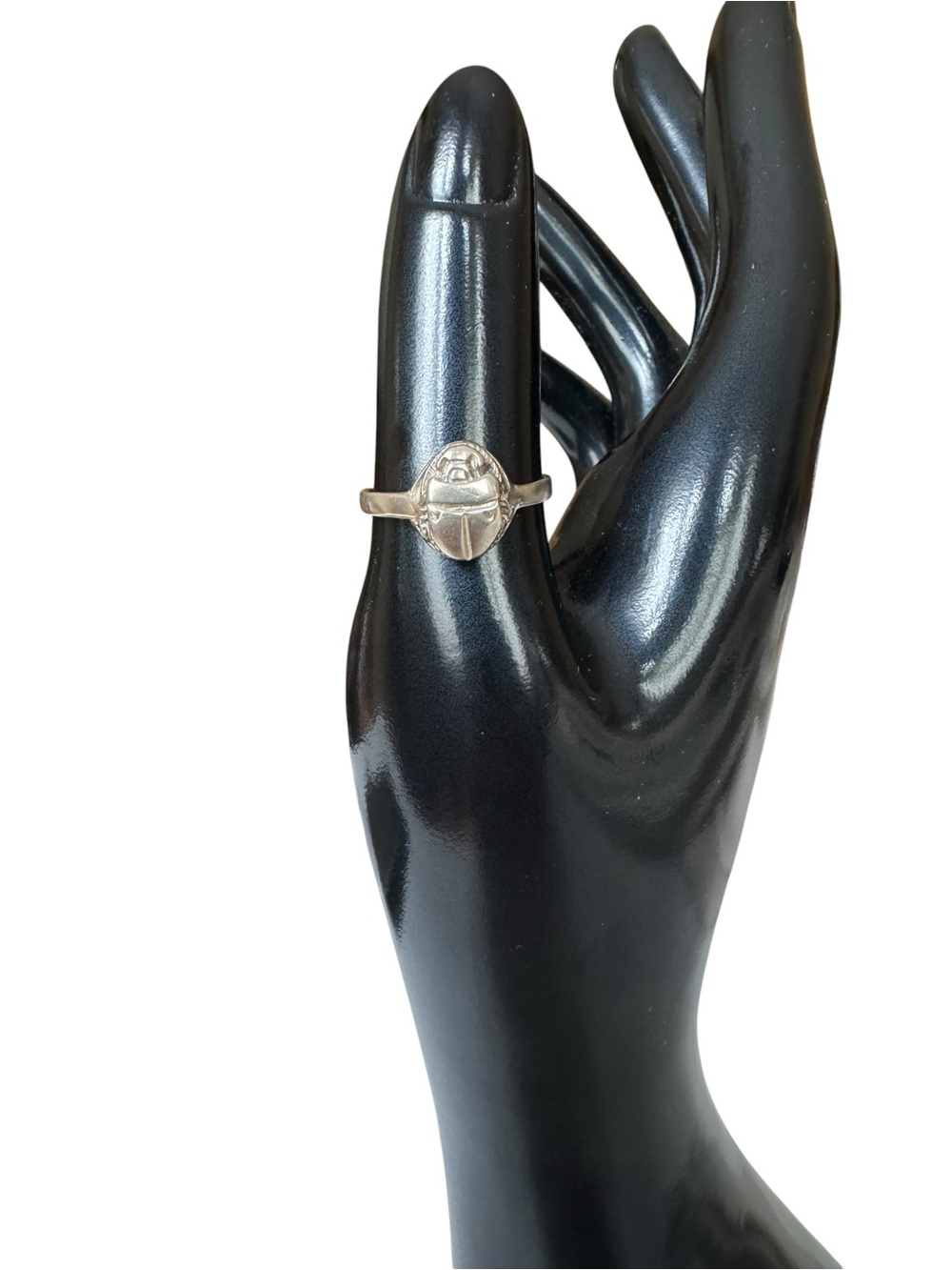 Sterling Silver Scarab Signet Ring